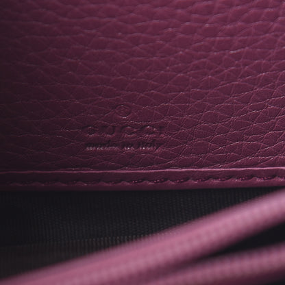 Gucci Pebbled Calfskin Soho Compact Disco Zip Around Wallet Peonia Flower 6 of 13