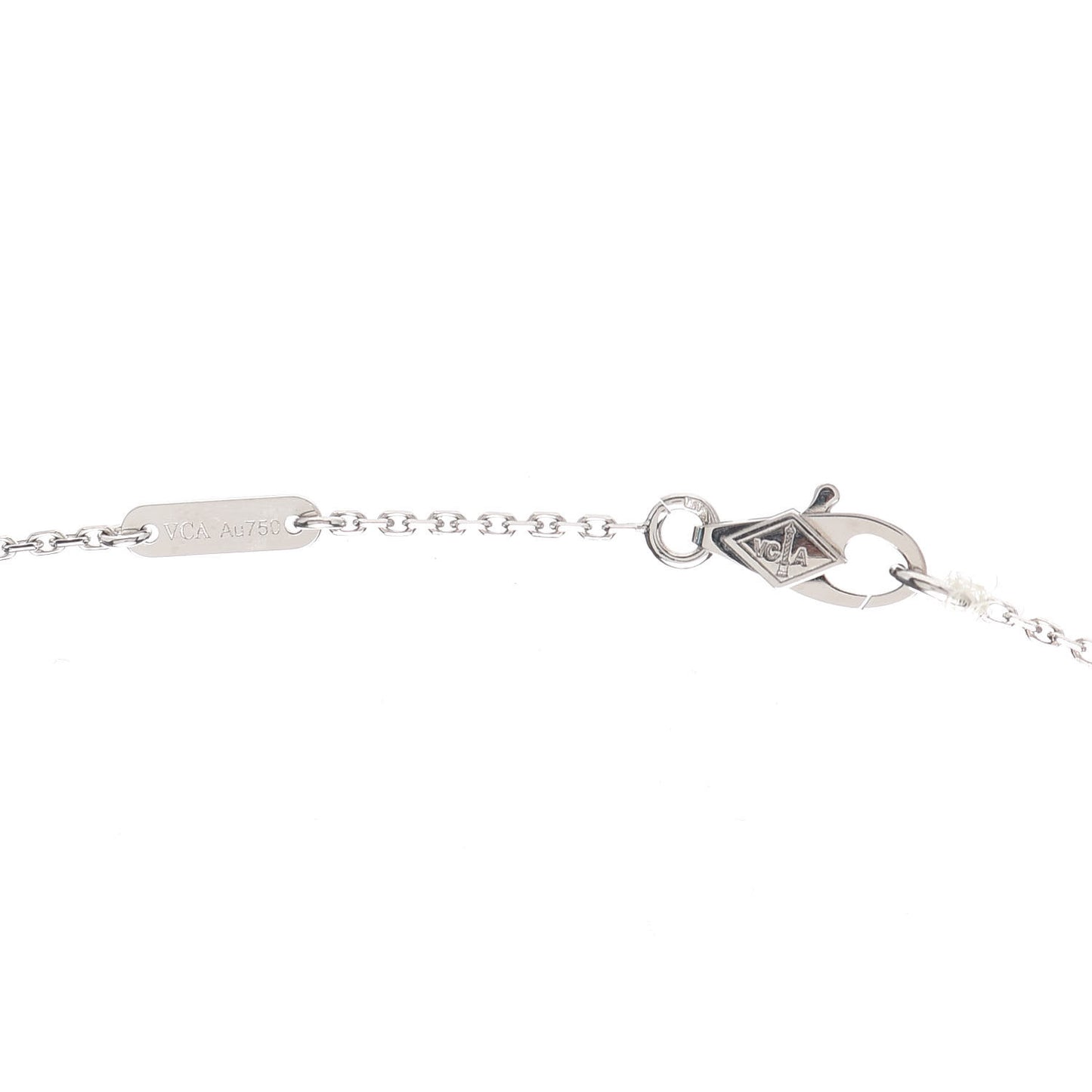 18K White Gold Diamond Mini Frivole Pendant Necklace