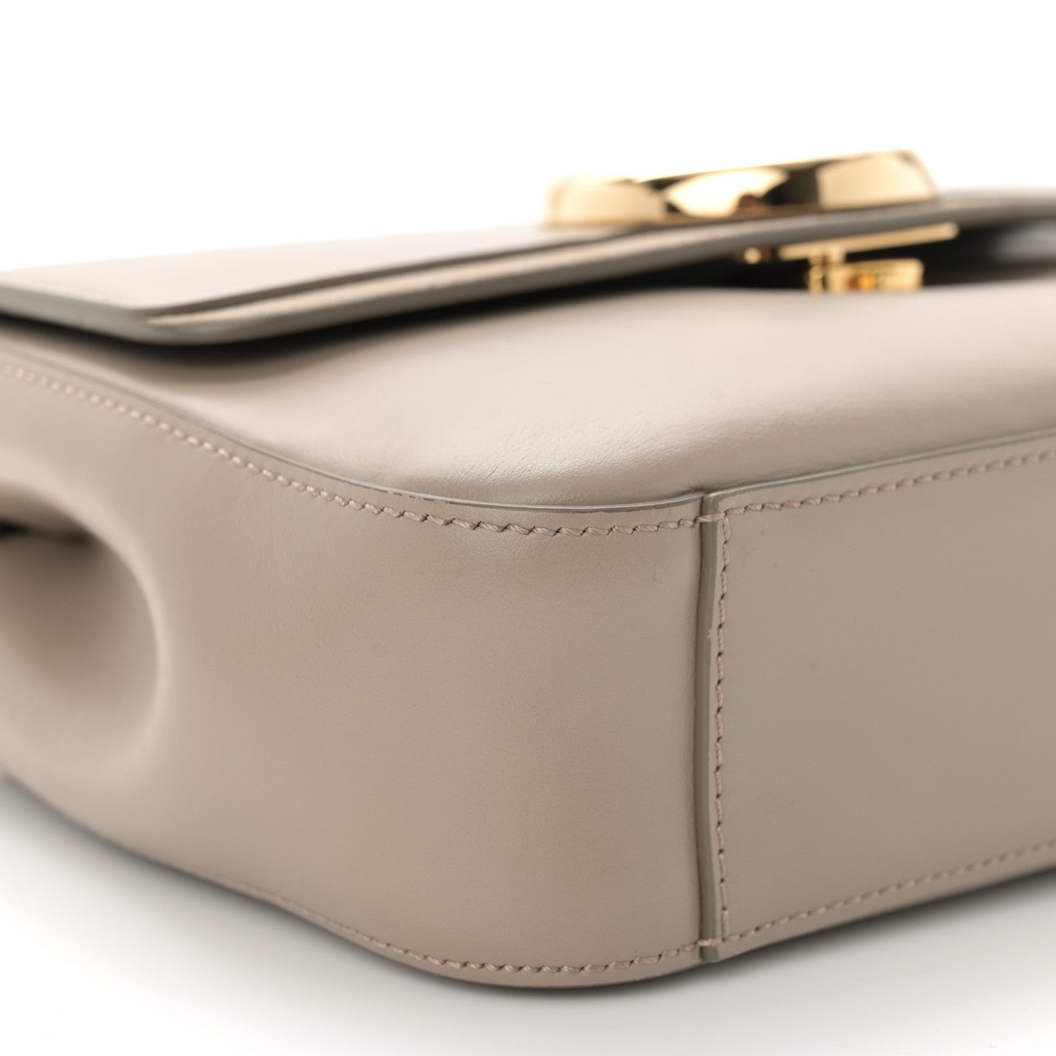 Chloe Shiny Calfskin Suede Small C Double Carry Bag Motty Grey 8 of 10