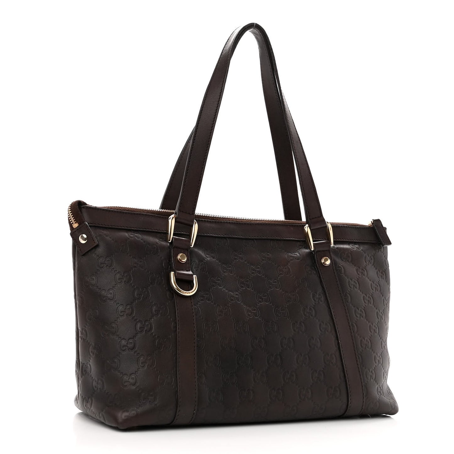Guccissima Medium Abbey Tote Dark Brown