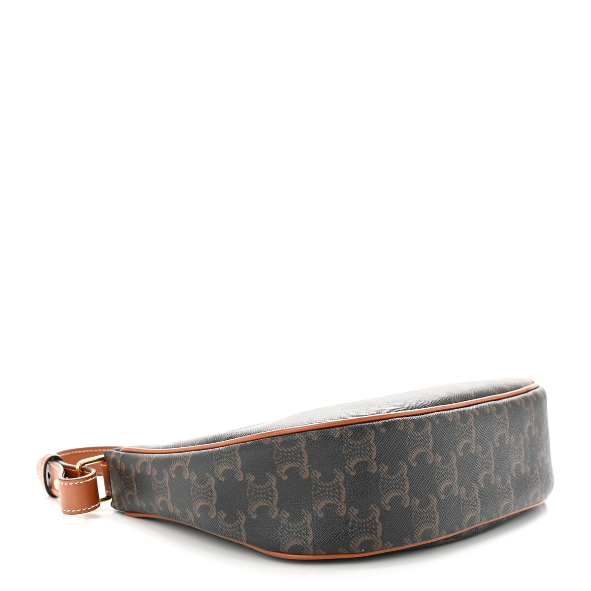 Triomphe Canvas Calfskin Ava Shoulder Bag Tan