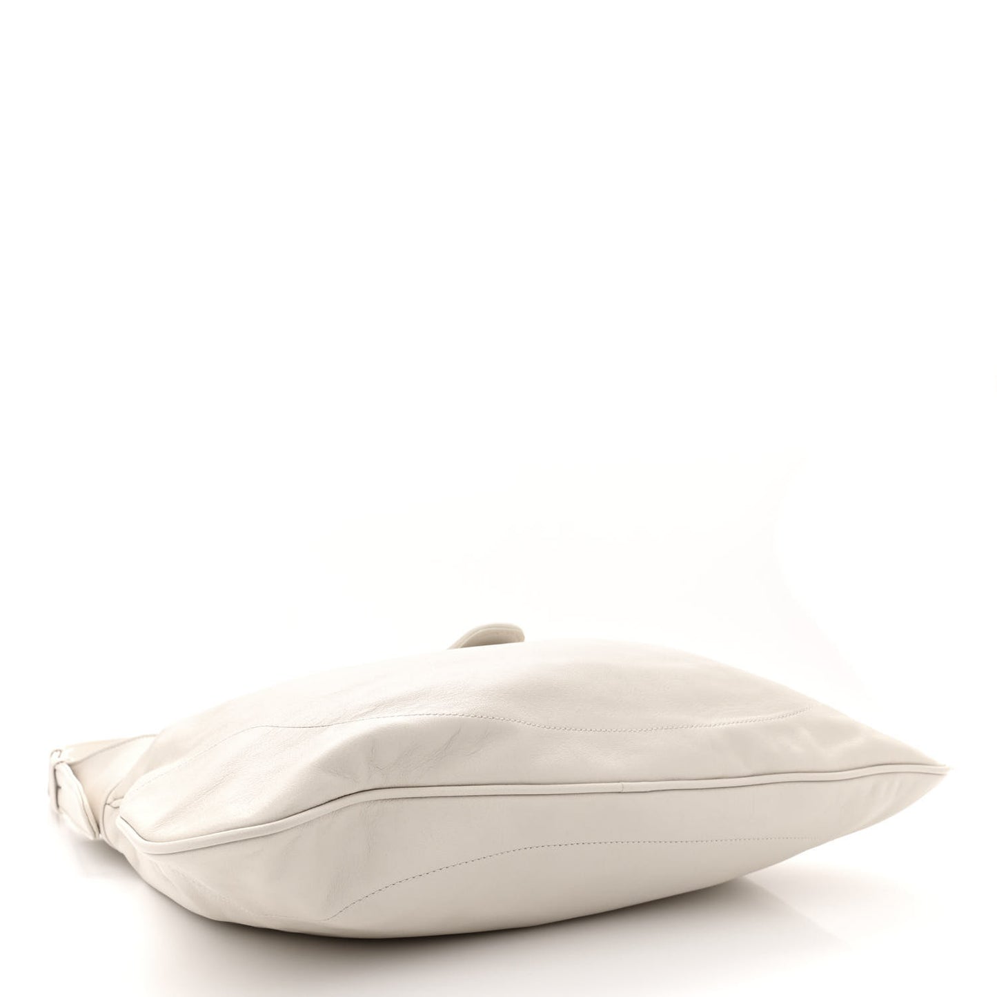 Goatskin Monochrome Large Aphrodite Shoulder Bag Mystic White