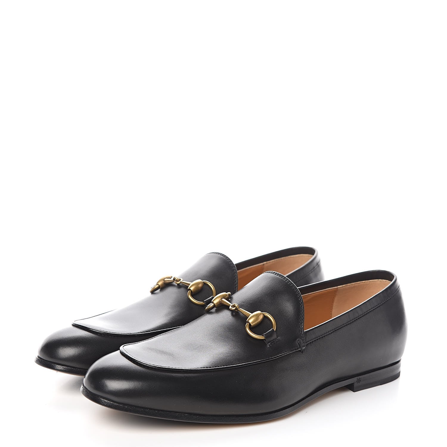 Gucci Calfskin Horsebit Mens Jordaan Loafers 7 Black 3 of 9