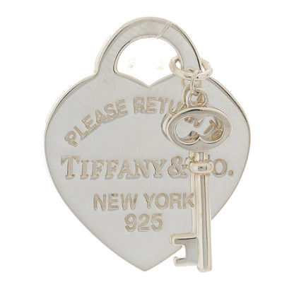 Tiffany Sterling Silver Return to Tiffany Heart Tag Key Charm 1 of 3