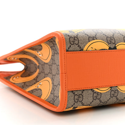 Gucci GG Supreme Monogram Banana Childrens Tote Beige Ebony Multicolor Carrot Orange 9 of 10