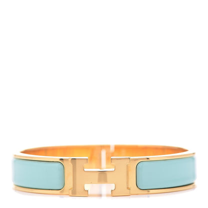 Hermes Enamel Narrow Clic Clac H Bracelet PM Lagon 1 of 6