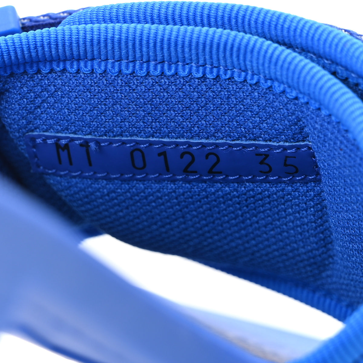 Technical Stretch Fabric Camouflage Dio(r)evolution Slide Sandals 35 Blue Fluo