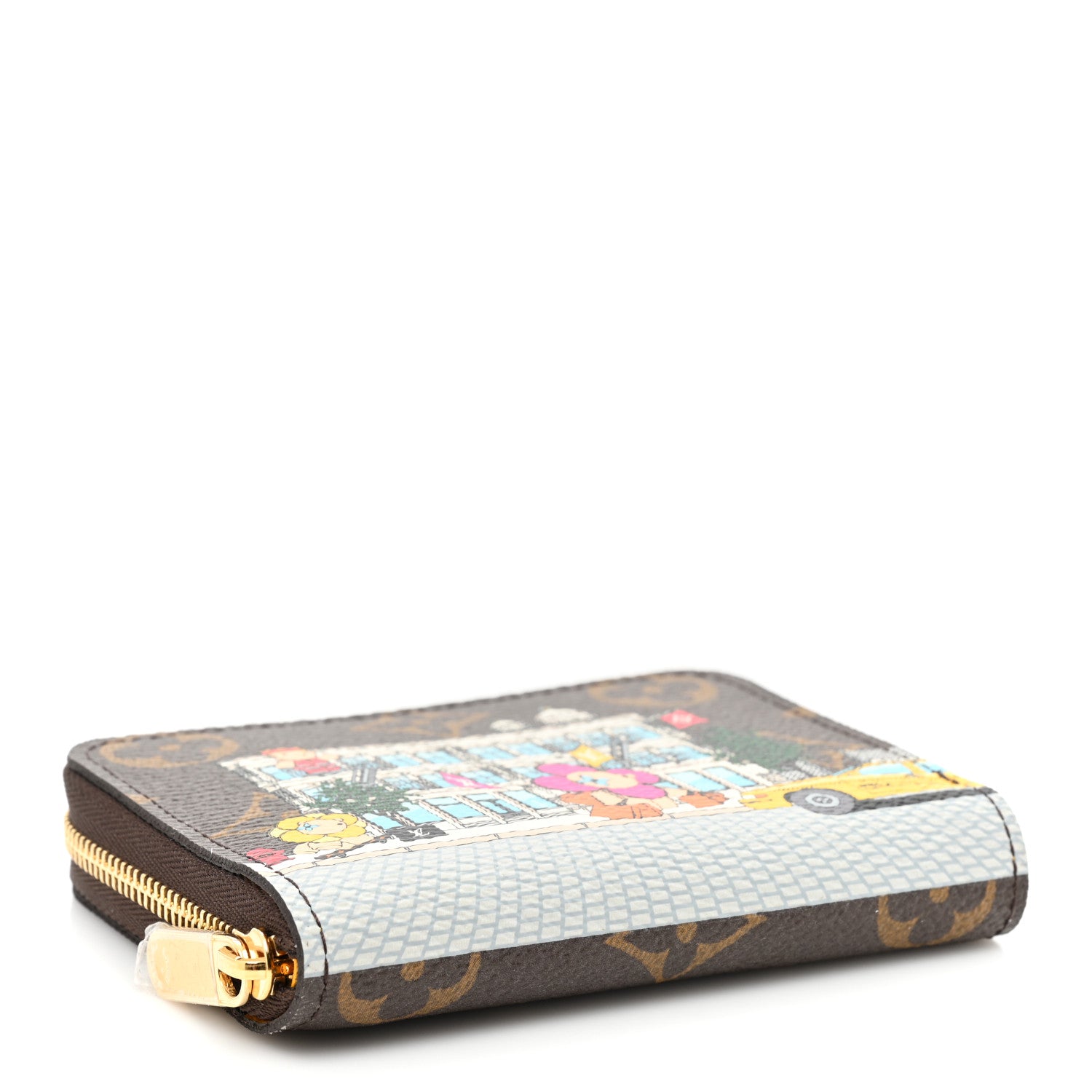 Louis Vuitton Monogram 2022 Christmas Animation New York Soho Zippy Coin Purse Yellow 4 of 8