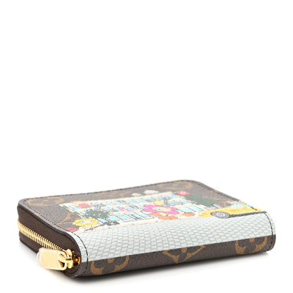 Louis Vuitton Monogram 2022 Christmas Animation New York Soho Zippy Coin Purse Yellow 4 of 8