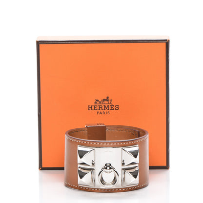 Hermes Barenia Collier De Chien CDC Bracelet L Fauve 9 of 9