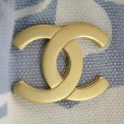 Chanel Canvas CC Clover Print Bag Blue 5 of 8