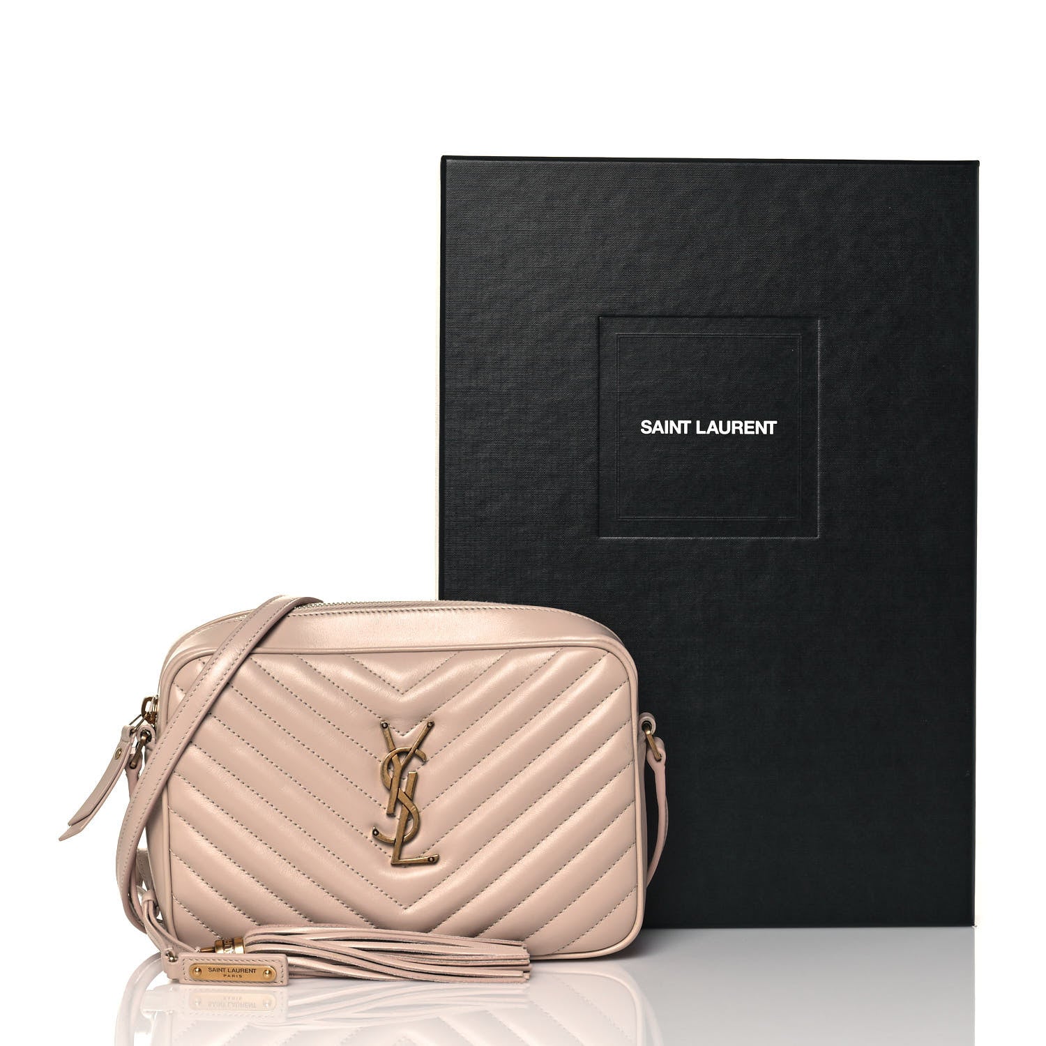 Saint Laurent Calfskin Matelasse Monogram Lou Camera Bag Washed Light Pink 14 of 14