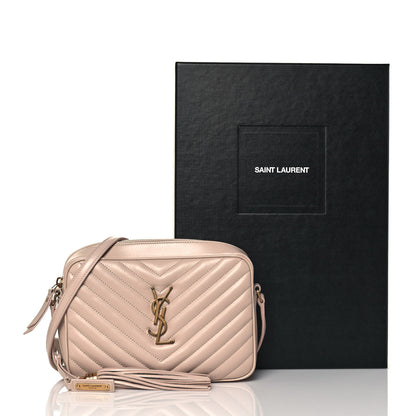 Saint Laurent Calfskin Matelasse Monogram Lou Camera Bag Washed Light Pink 14 of 14