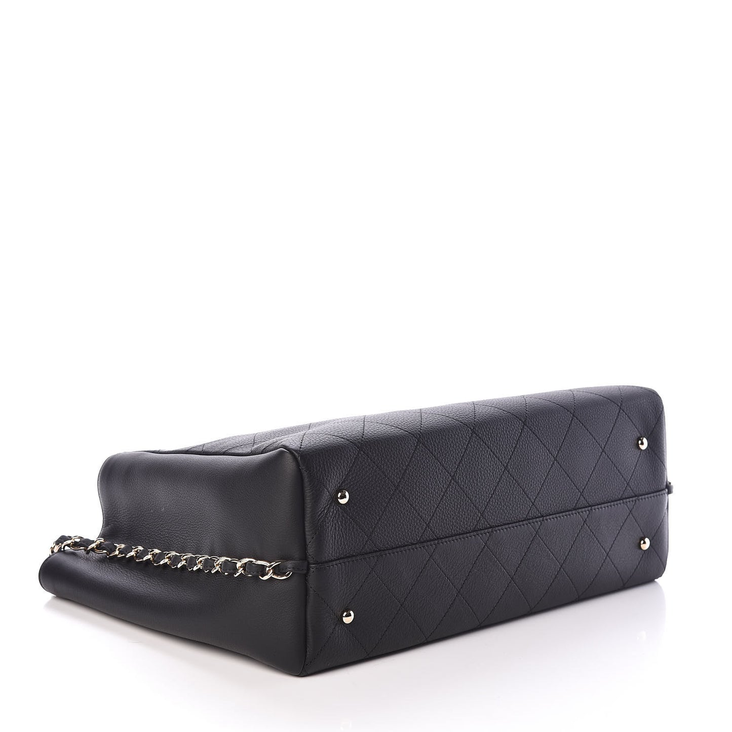 Bullskin Stitched Large Shopping Bag Black
