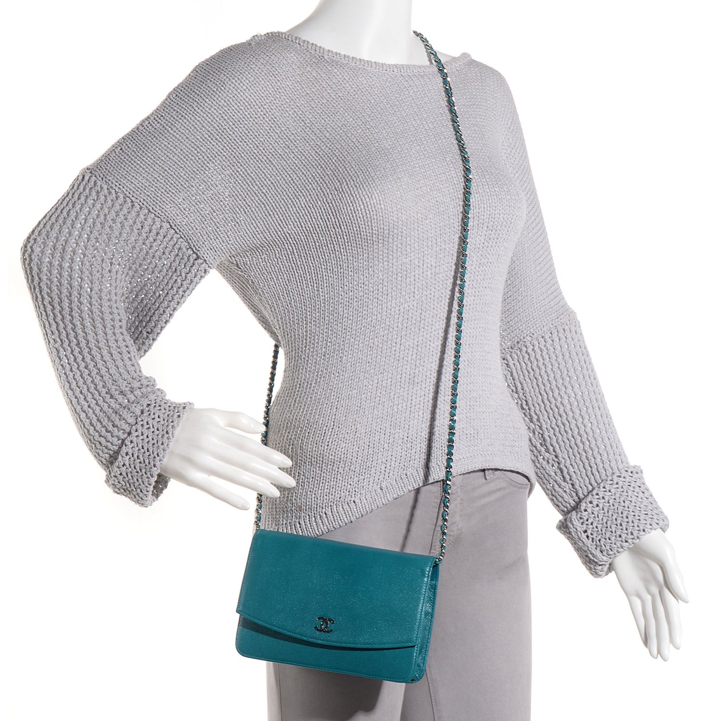 Caviar Sevruga Wallet on Chain WOC Turquoise