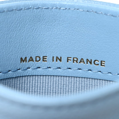 Chanel Caviar Quilted Card Holder Light Blue 7 of 11