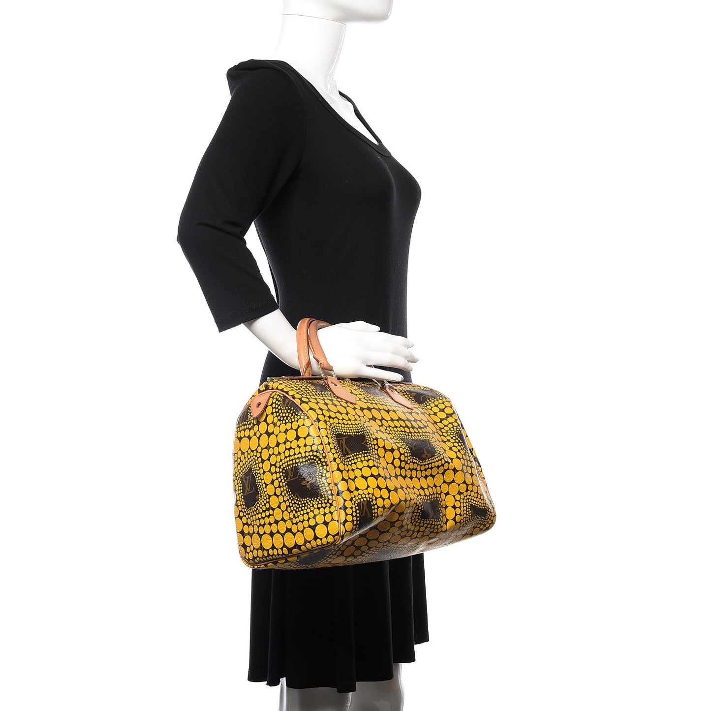 Monogram Kusama Town Speedy 30 Yellow