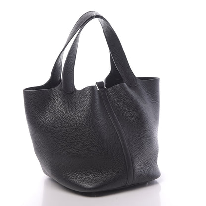 Hermes Taurillon Clemence Picotin Lock 22 MM Black 4 of 11