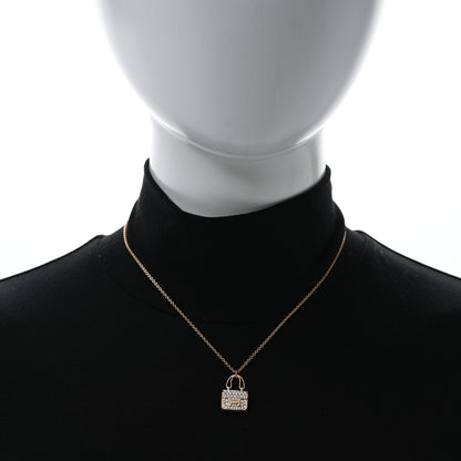Hermes 18K Rose Gold Diamond Constance Amulettes Pendant Necklace 3 of 6