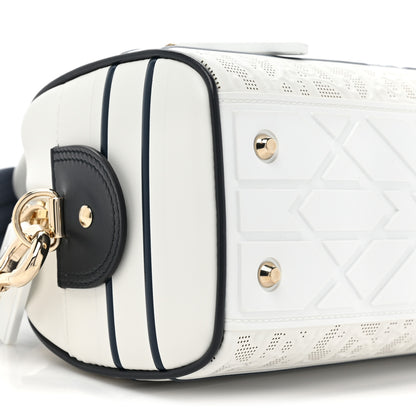 Christian Dior Perforated Calfskin Small Dior Vibe Classic Bowling Bag White 9 of 9
