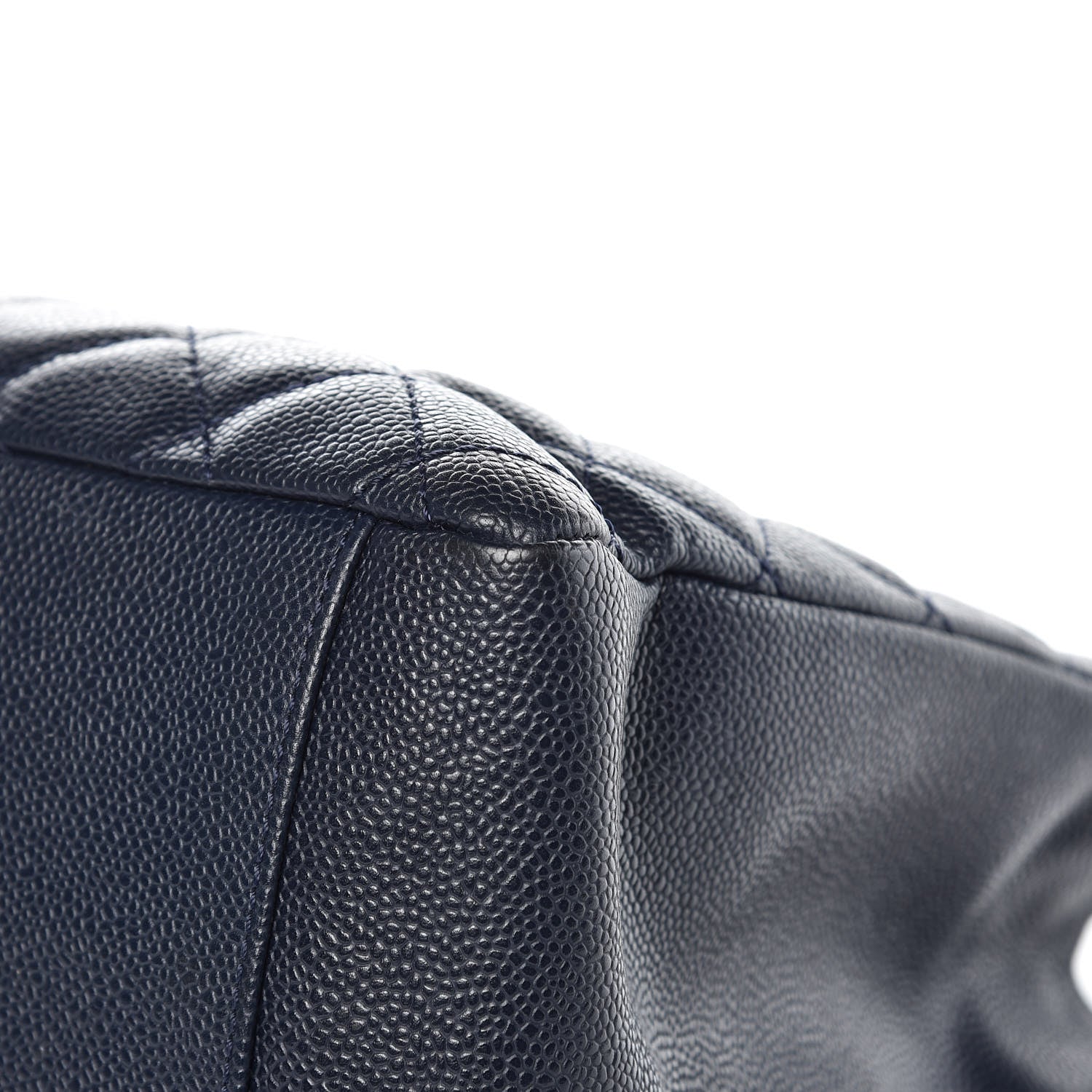 Chanel Caviar Quilted Grand Shopping Tote GST Navy Blue 12 of 14