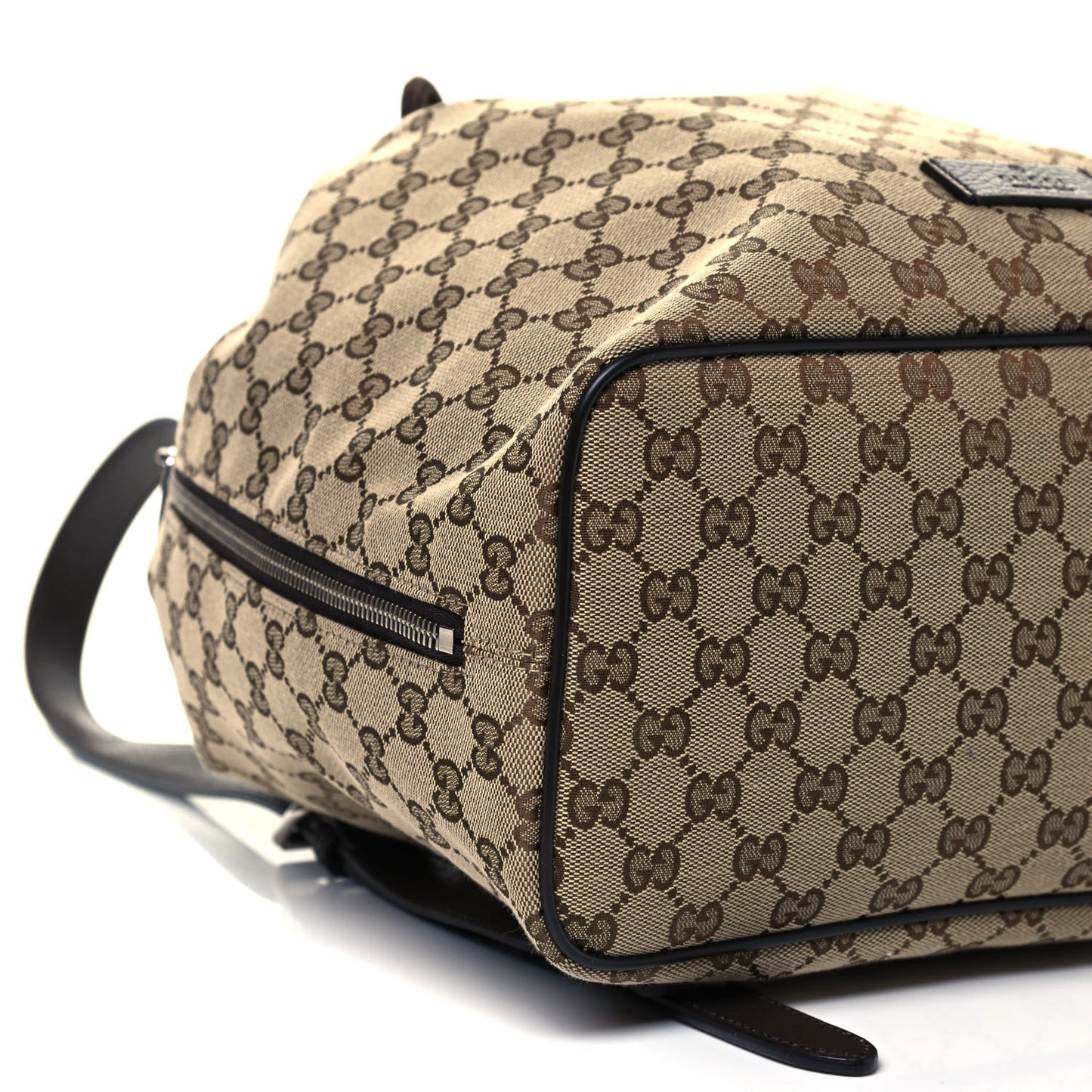 Monogram Dollar Calfskin O Drawstring Backpack Beige Ebony Testa di Moro Dark Chocolate