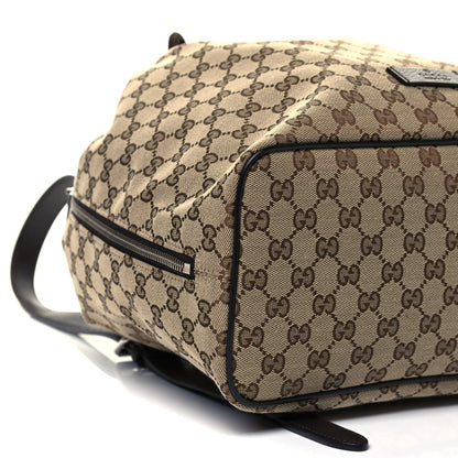 Gucci Monogram Dollar Calfskin O Drawstring Backpack Beige Ebony Testa di Moro Dark Chocolate 7 of 8