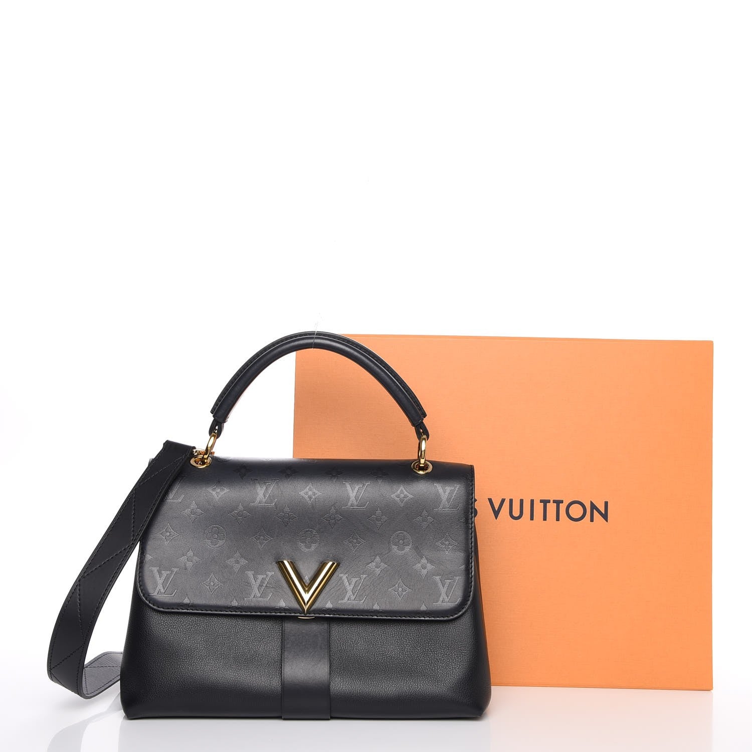 Louis Vuitton Calfskin Monogram Very One Handle Black 12 of 12