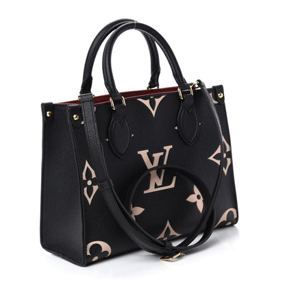 Louis Vuitton Empreinte Monogram Giant Onthego PM Black Beige 3 of 10