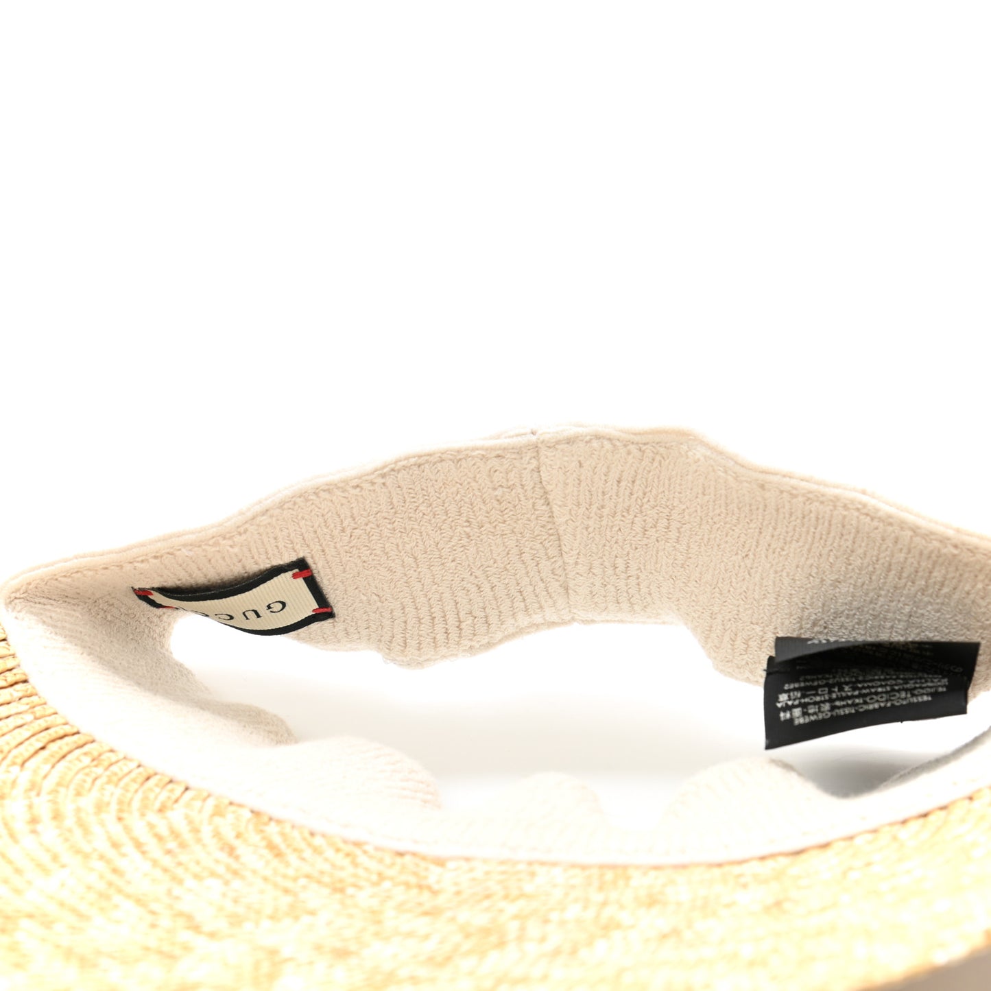 Raffia Logo Visor L Ivory Black