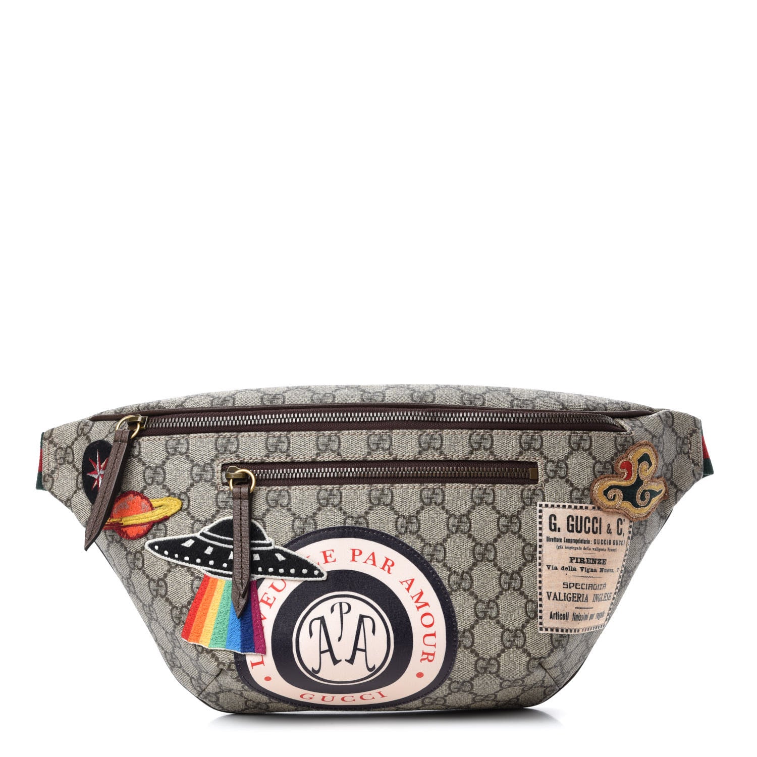 Gucci GG Supreme Monogram Courrier Belt Bag Beige New Acero 1 of 10