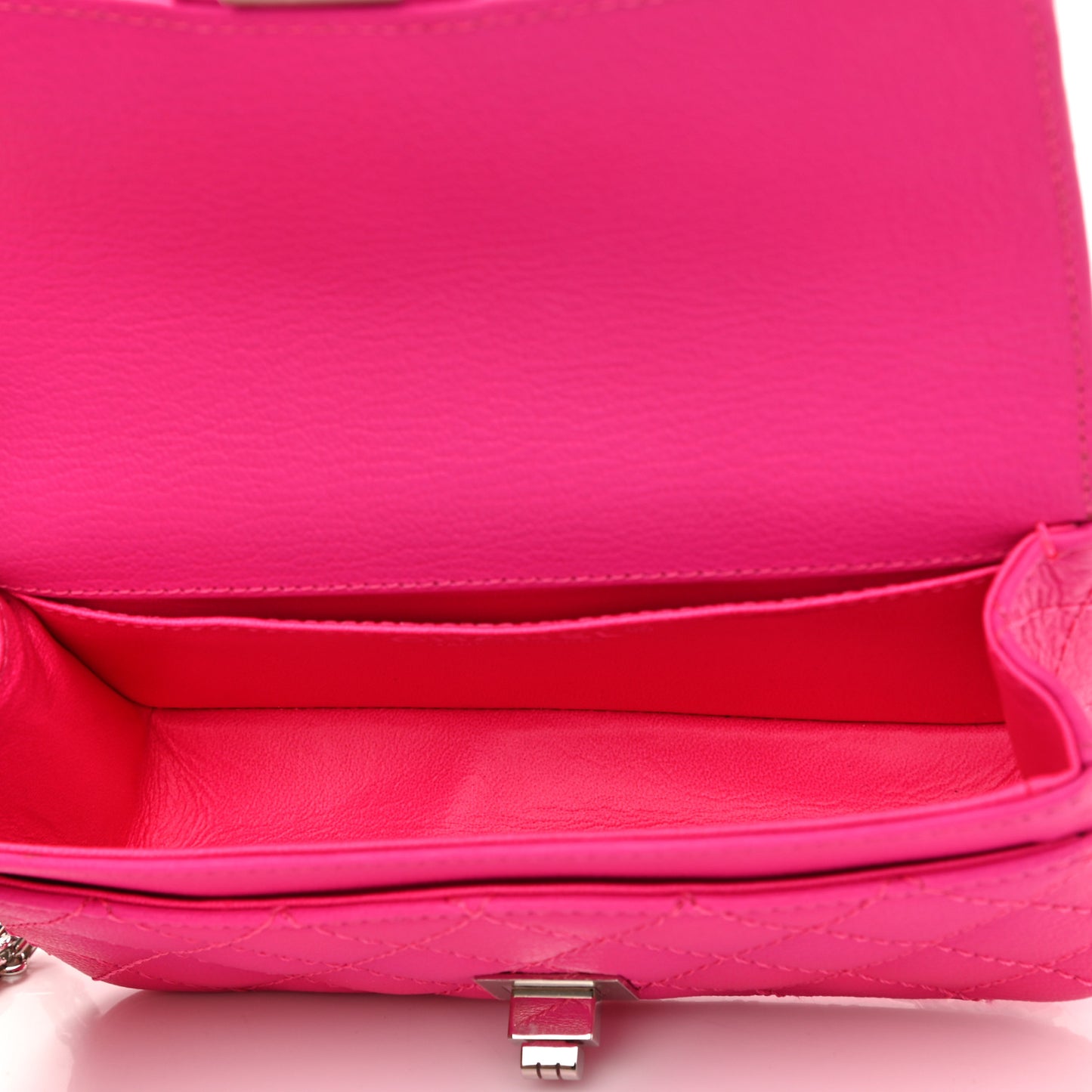 Goatskin Quilted 2.55 Reissue Flap Belt Bag Fluorescent Pink