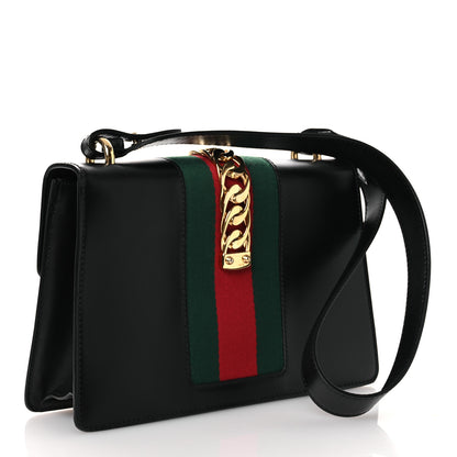 Gucci Calfskin Small Sylvie Shoulder Bag Black 3 of 11