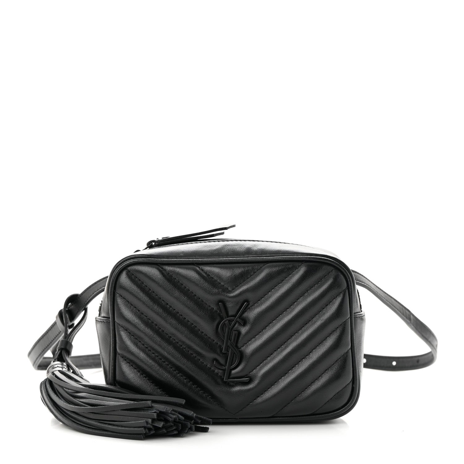 Saint Laurent Calfskin Matelasse Monogram Lou Belt Bag Black 1 of 11