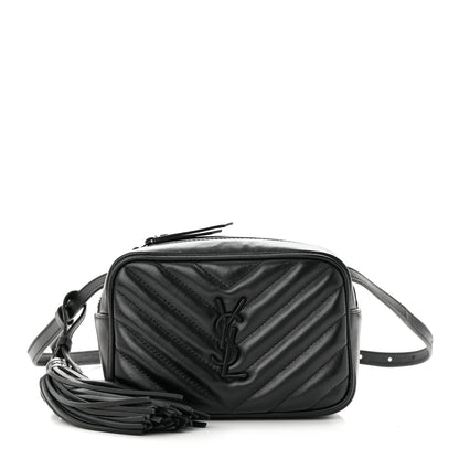 Saint Laurent Calfskin Matelasse Monogram Lou Belt Bag Black 1 of 11