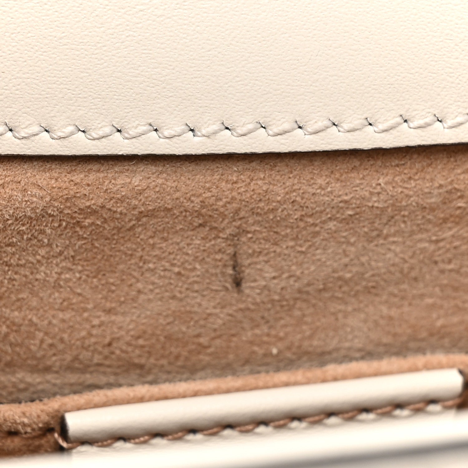 Gucci Calfskin Mini Sylvie Chain Shoulder Bag White 9 of 9