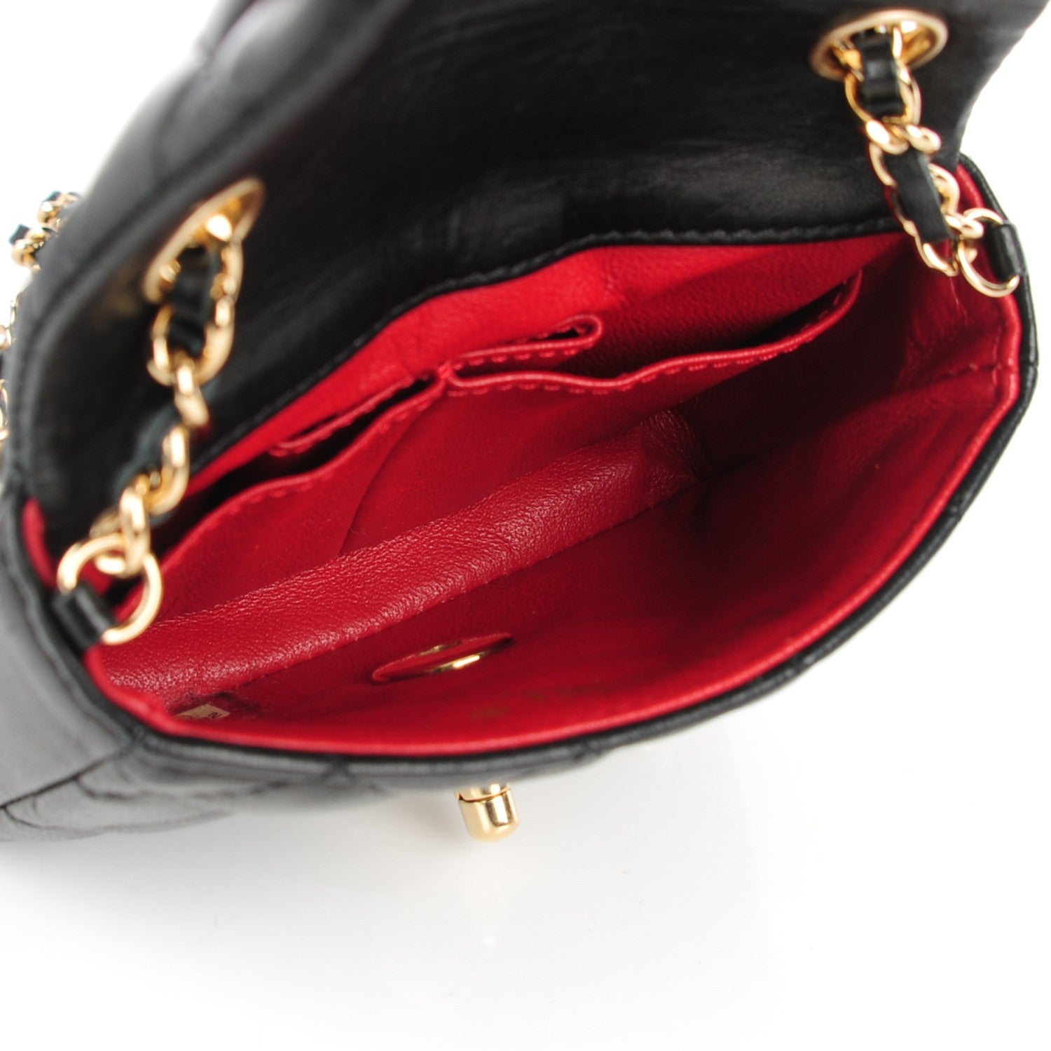 Chanel Lambskin Quilted Mini Square Flap Black 8 of 8