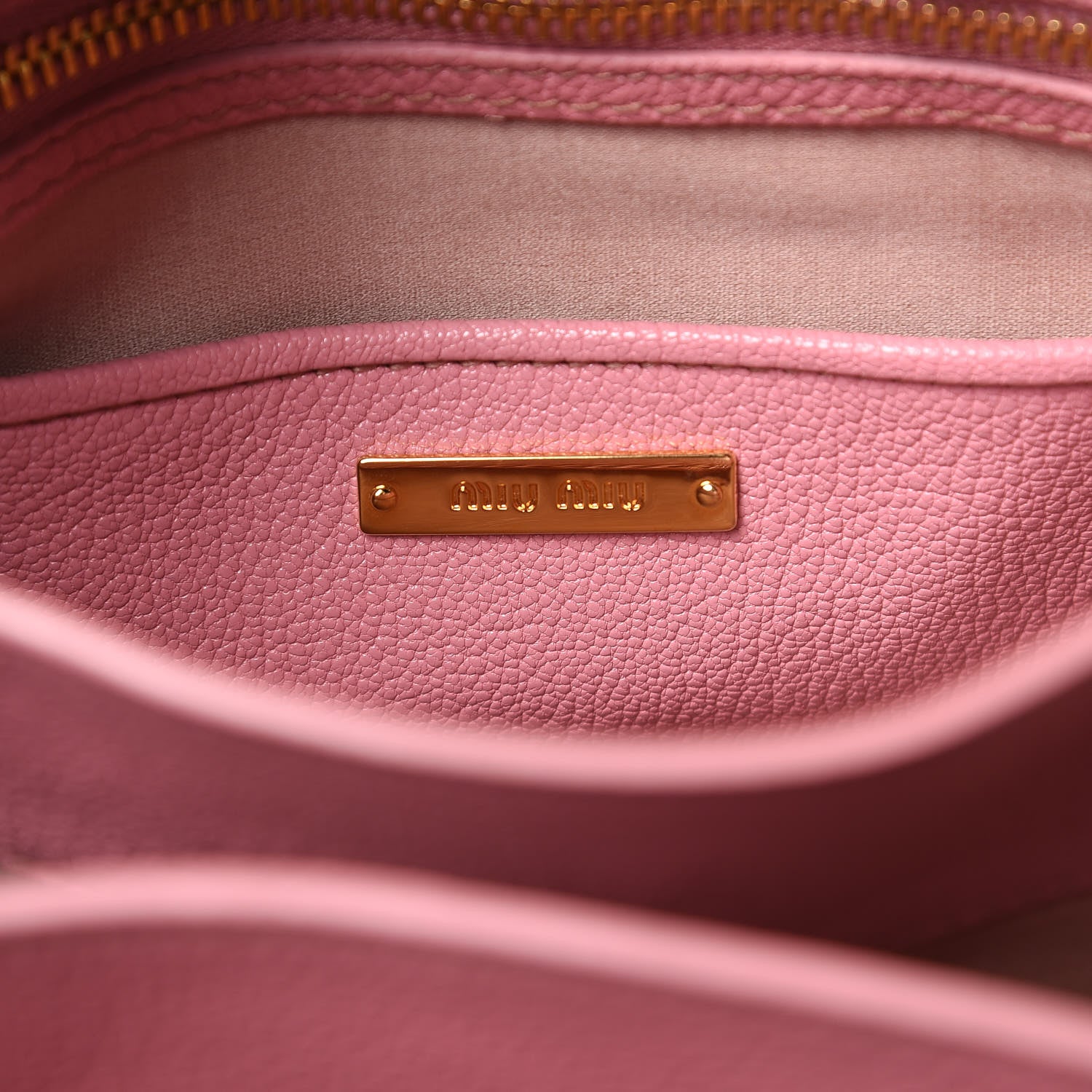 Miu Miu Goatskin Madras Shopping Tote Rosa Gemma 6 of 13