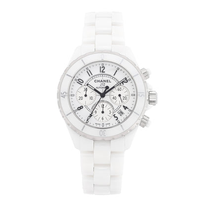 Chanel Stainless Steel Ceramic 41mm J12 Chronograph Automatic Watch White 1 of 5