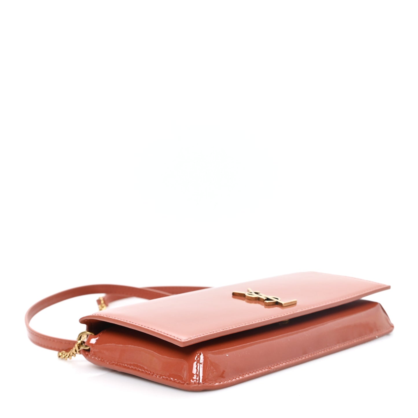 Vernice Diamond Calfskin Monogram Phone Holder Crossbody Mild Rose