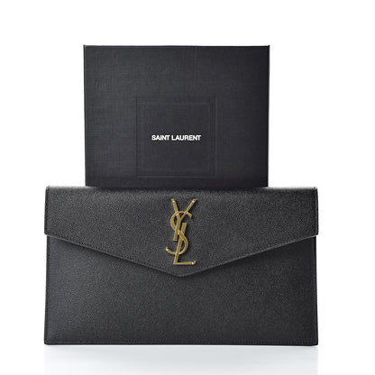 Saint Laurent Grain De Poudre Uptown Pouch Black 8 of 8