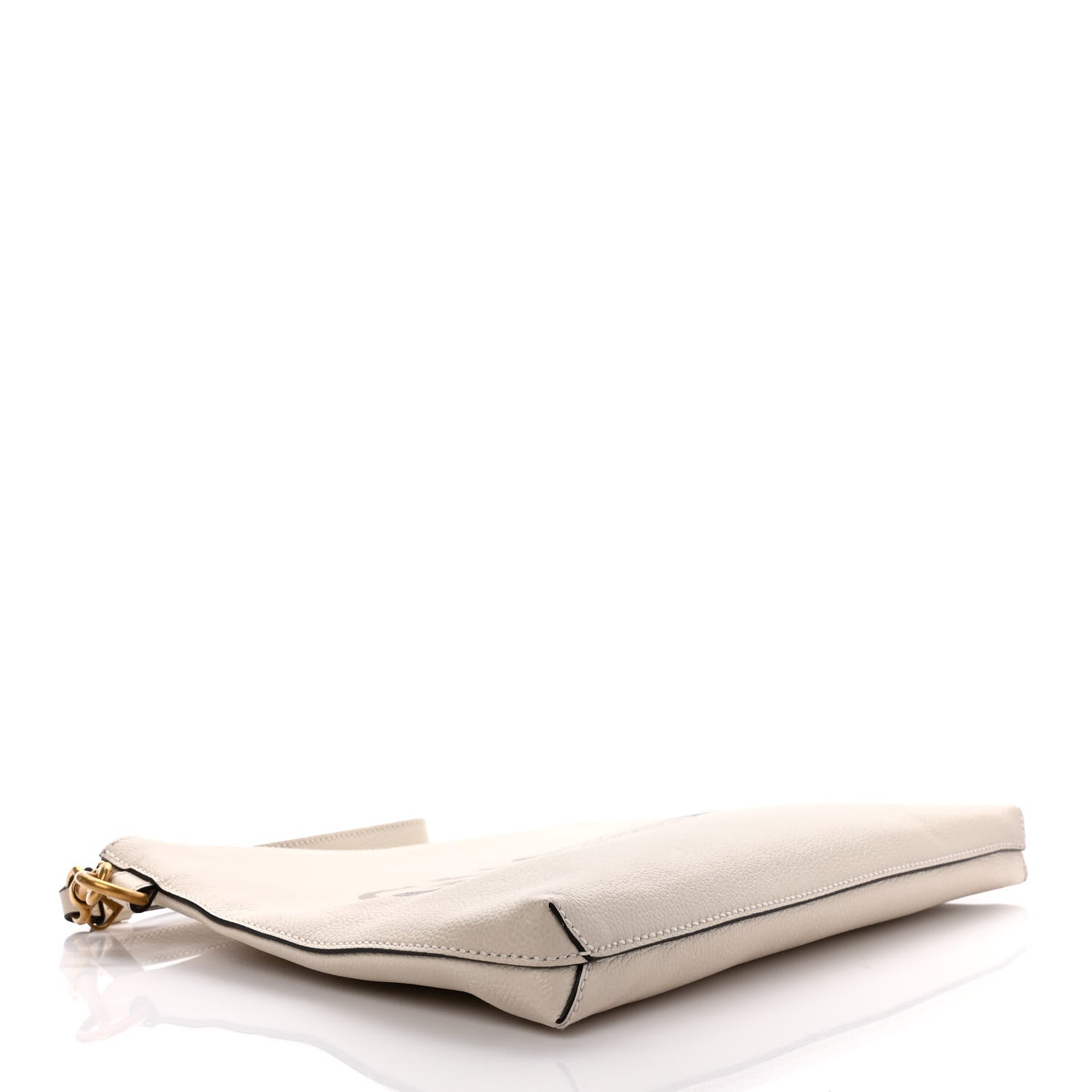 Gucci Pebbled Calfskin Logo Wristlet White 4 of 7