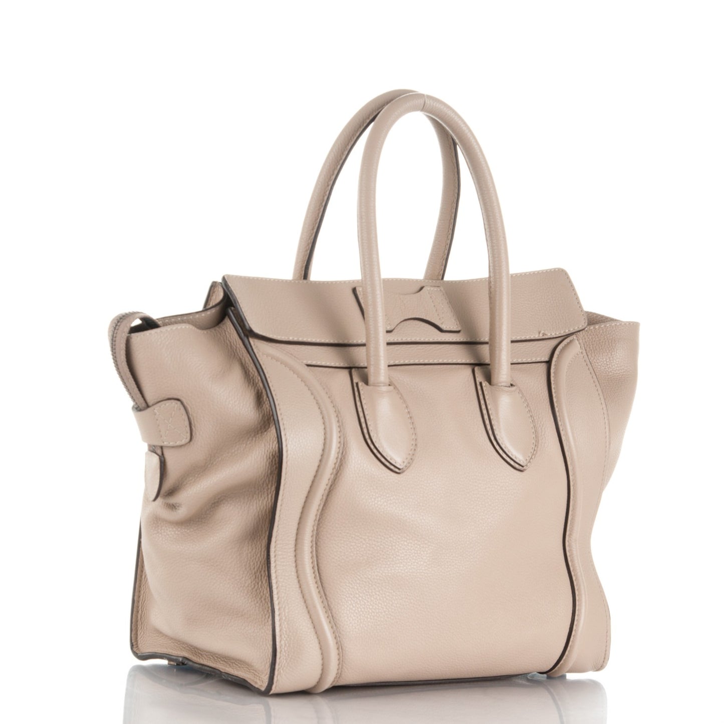 Drummed Calfskin Mini Luggage Dune