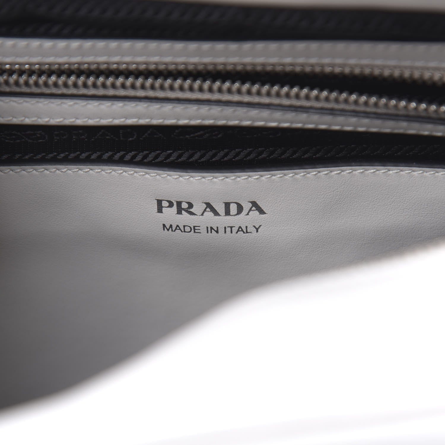 Prada City Calfskin Racing Logo Bowler White Black 6 of 9