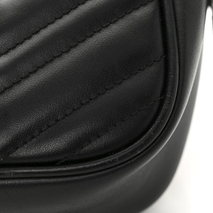 Gucci Calfskin Matelasse Small GG Marmont Chain Shoulder Bag Black 11 of 12