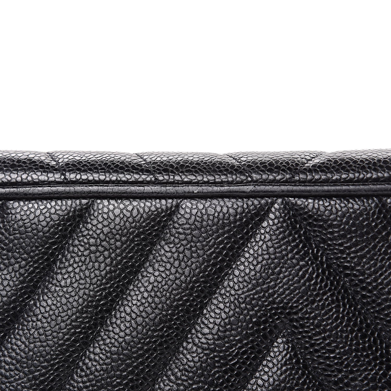 Chanel Caviar Chevron Quilted Maxi Single Flap Black 10 of 14