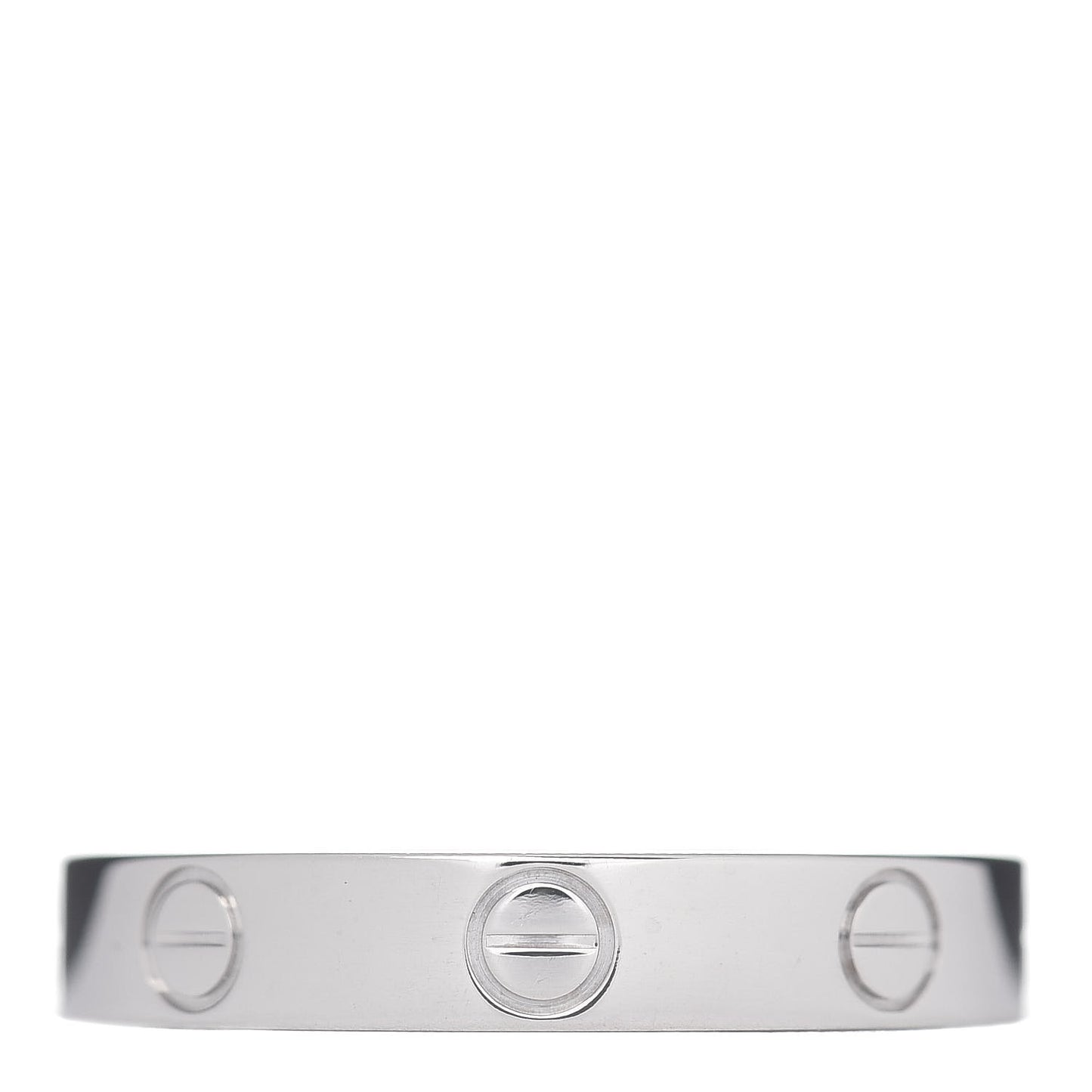 18K White Gold 3.5mm LOVE Wedding Band Ring 54 6.75
