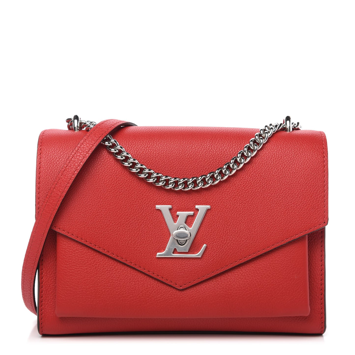 Soft Calfskin Mylockme Chain Bag BB Rubis