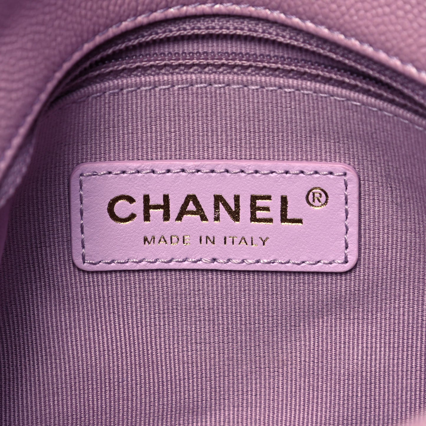 Iridescent Caviar Quilted Mini My Perfect Flap Pink