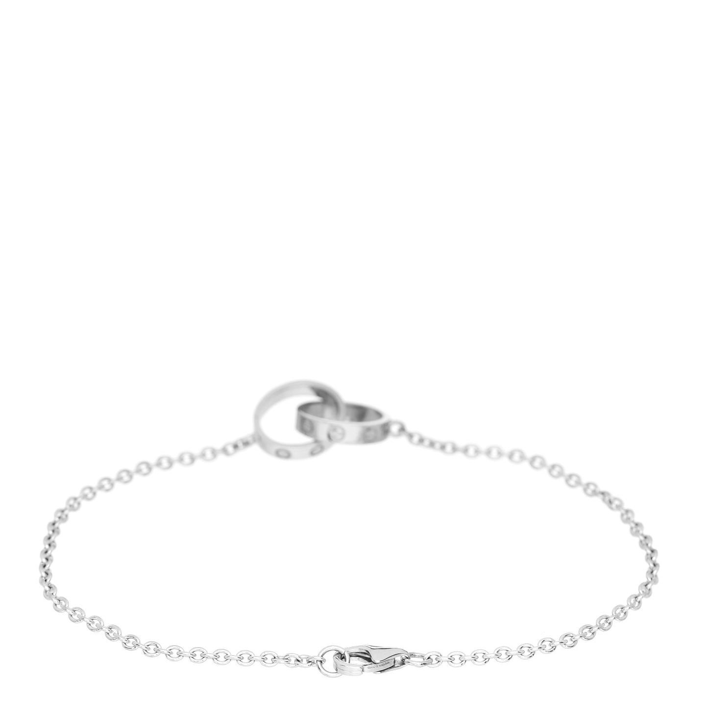 18K White Gold Interlocking LOVE Bracelet